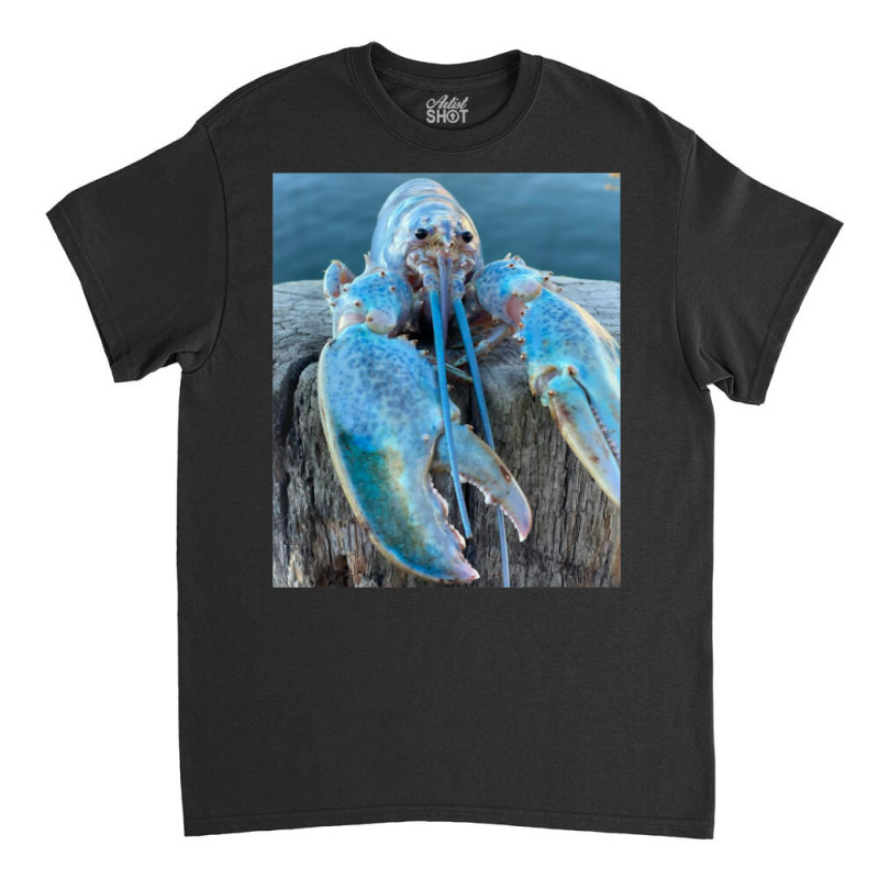 Funny Jumpscare Lobster Meme Blue Crustacean T Shi Classic T-shirt | Artistshot