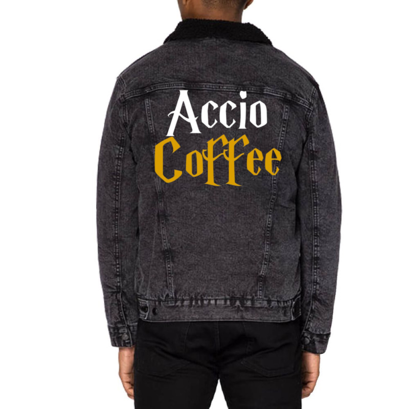 Magic Morning Coffee 8 Unisex Sherpa-Lined Denim Jacket by heathybatevam | Artistshot