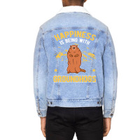 Happiness Is Being With Groundhogs Marmot 69 Unisex Sherpa-lined Denim Jacket | Artistshot