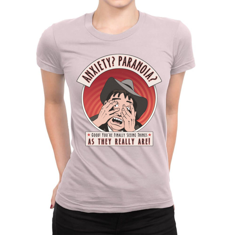 Anxiety Paranoia Ladies Fitted T-Shirt by uilsonneguels | Artistshot