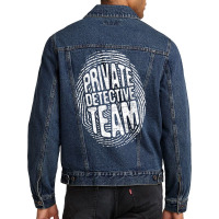 Private Detective Team   Investigate Investigator Men Denim Jacket | Artistshot