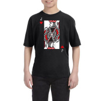 Kids Jack Of Hearts Valentines Day Cool Playing Ca Youth Tee | Artistshot