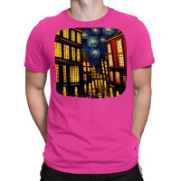 The Alley At A Starry Night Ii   Van Gogh Style T-shirt | Artistshot