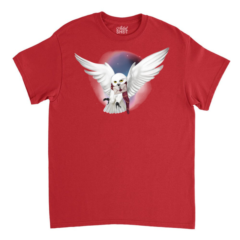 Snowy White Owl 3 Classic T-shirt by heathybatevam | Artistshot