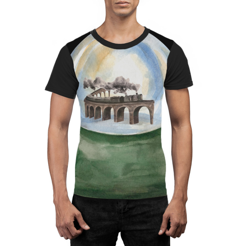 Steam Train In Crystal Ball Graphic T-shirt by heathybatevam | Artistshot