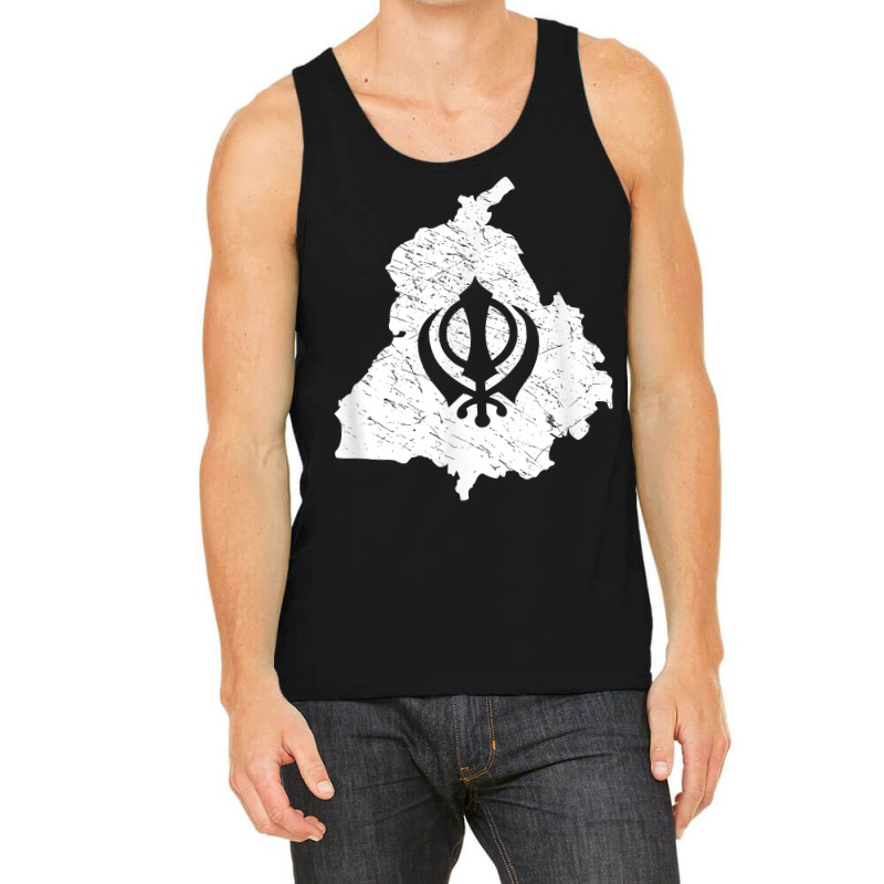 Punjab Map With Khanda For Punjabi Men Women Kids Tank Top | Artistshot