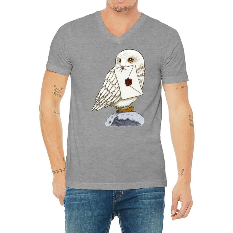 White Owl 24 V-Neck Tee by heathybatevam | Artistshot