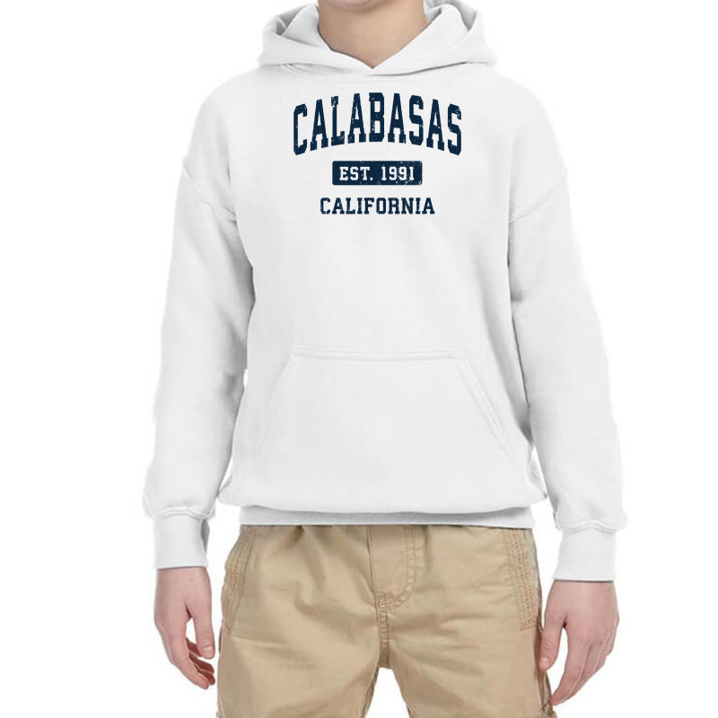 Calabasas California Ca Vintage Athletic Sports De Youth Hoodie by geisea | Artistshot