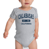 Calabasas California Ca Vintage Athletic Sports De Baby Bodysuit | Artistshot