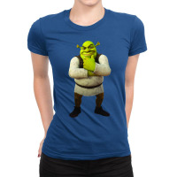 Shrek  Standing And Thinking Pose Ladies Fitted T-shirt | Artistshot