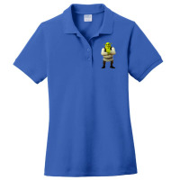 Shrek  Standing And Thinking Pose Ladies Polo Shirt | Artistshot