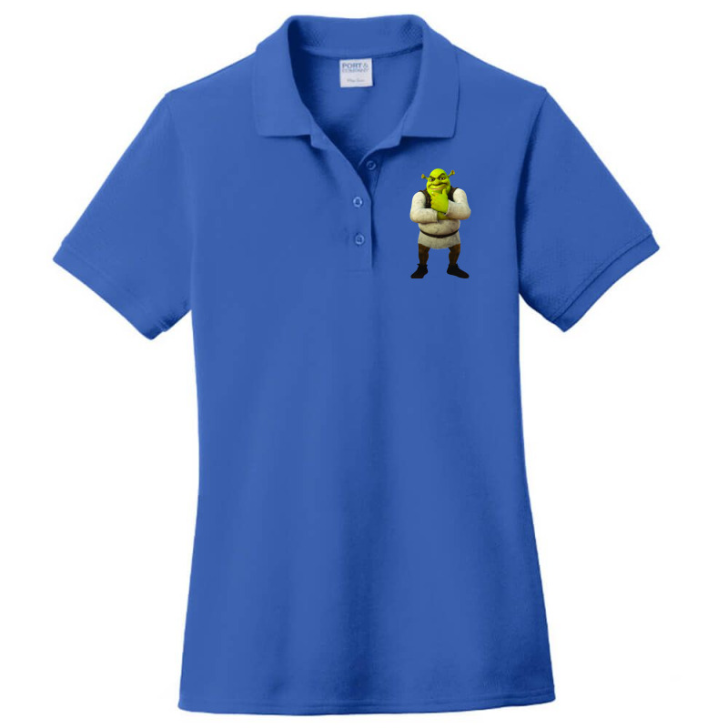 Shrek  Standing And Thinking Pose Ladies Polo Shirt by takacsazies1 | Artistshot