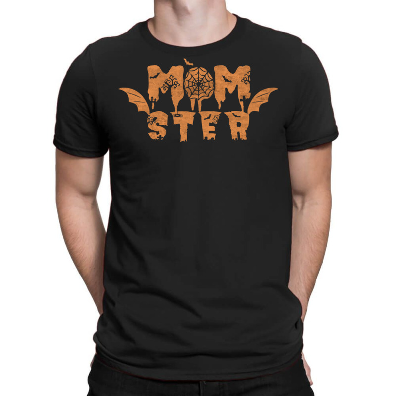 Momster Mom Halloween Costume Funny Pun Spider Web And Bat Wings Desig T-shirt | Artistshot