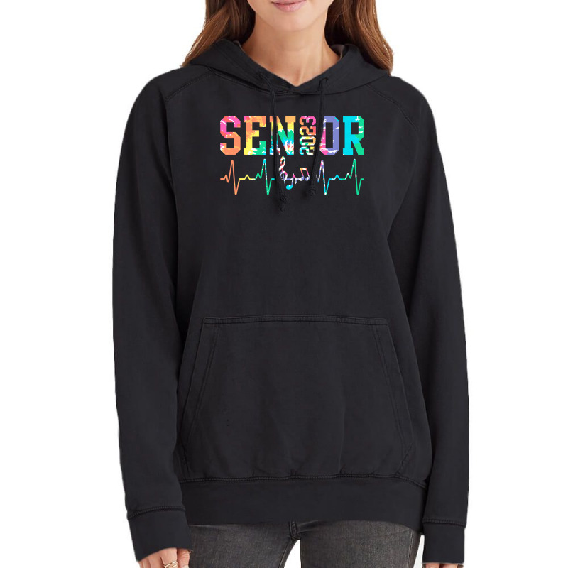 Tie Dye 2023 Senior Music Funny Class Of 2023 Musi Vintage Hoodie by geisea | Artistshot