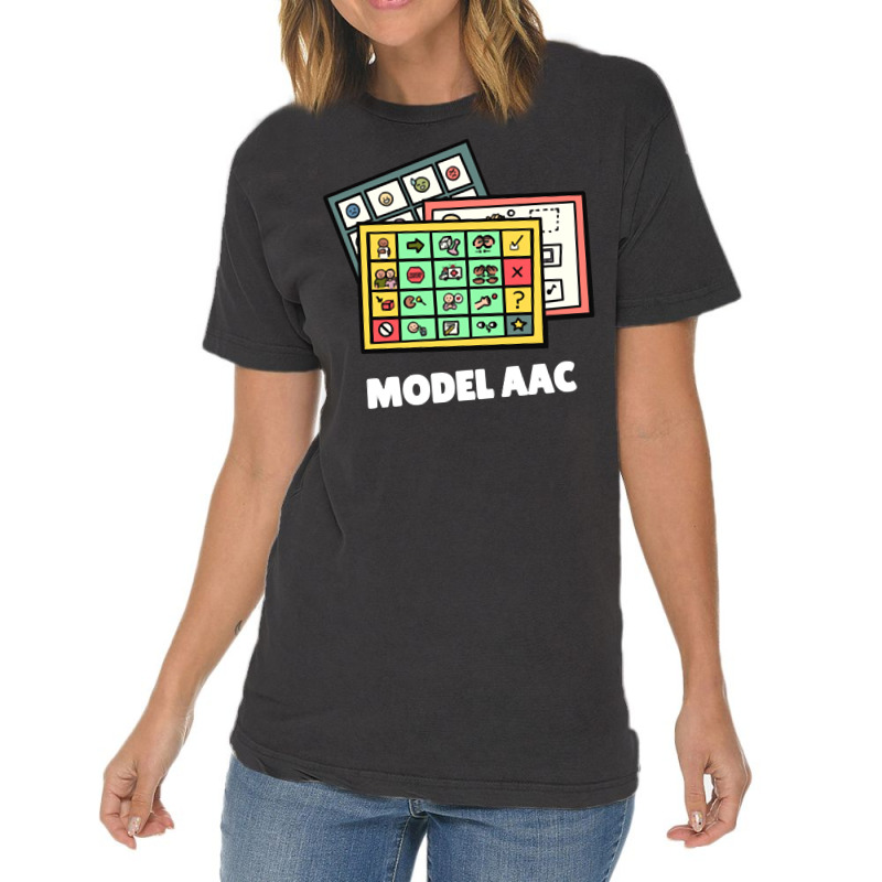 Model Aac Core Board Speech Pathologist Speech Pat Vintage T-shirt | Artistshot