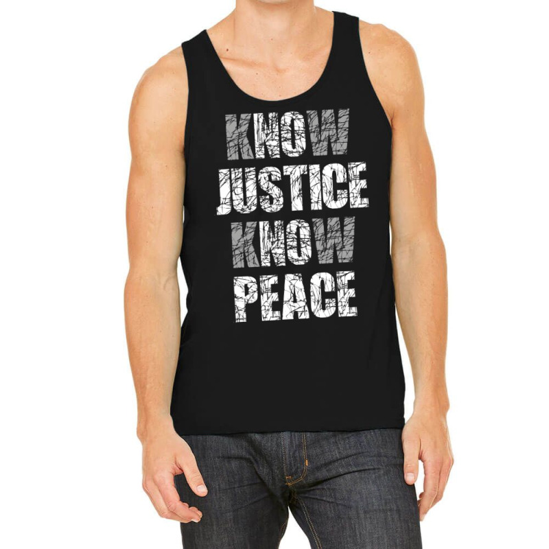 Know Justice No Peace Shirt Black Pride History Pr Tank Top | Artistshot