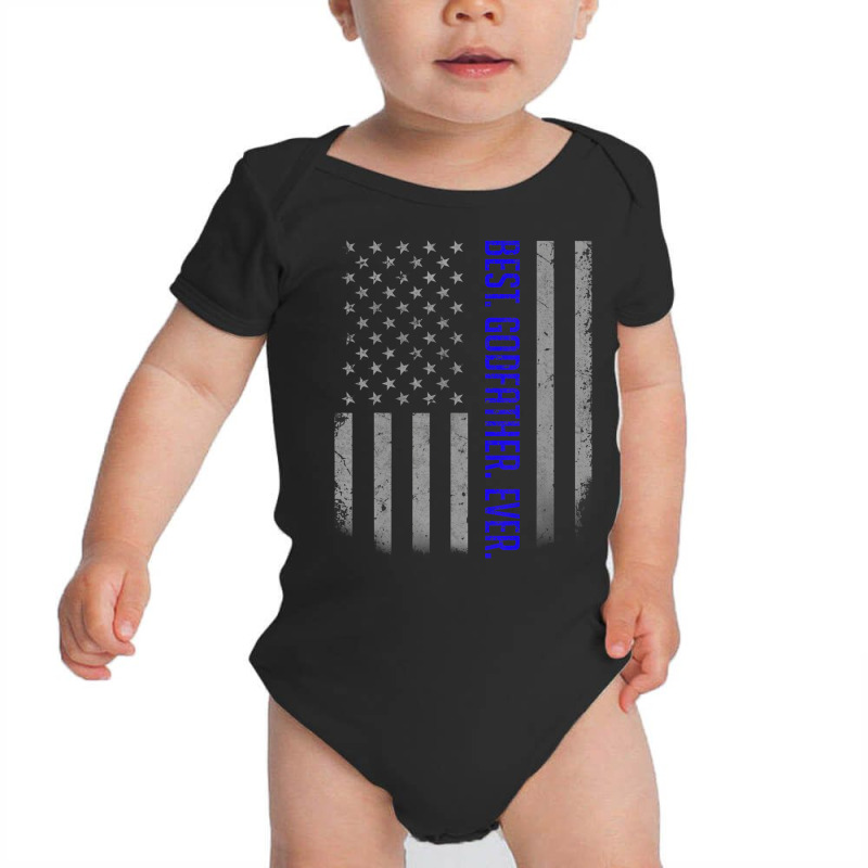 Mens Best Godfather Ever American Flag Shirt Gift Baby Bodysuit by mheny | Artistshot