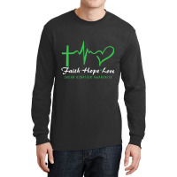 Faith Hope Love Organ Donation Awareness Green Rib Long Sleeve Shirts | Artistshot