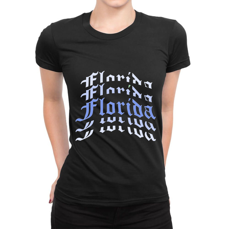 Limited Edition Florida Vintage Letter (2) Ladies Fitted T-Shirt by rebeccacameron | Artistshot