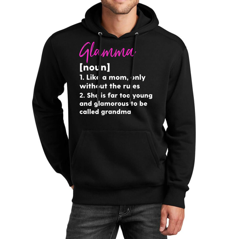 Womens Glamma Definition Funny Grandma Grandmother Unisex Hoodie by aiiluurosy | Artistshot