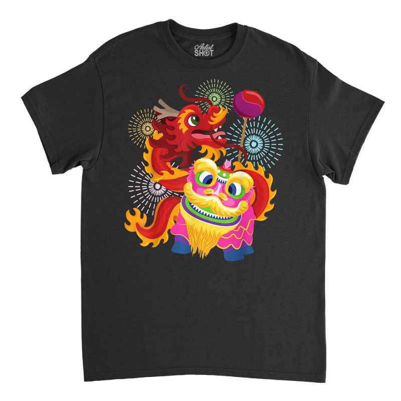 Happy Chinese New Year 2023 Lion Dragon Dance Luna Classic T-shirt by ewubea | Artistshot