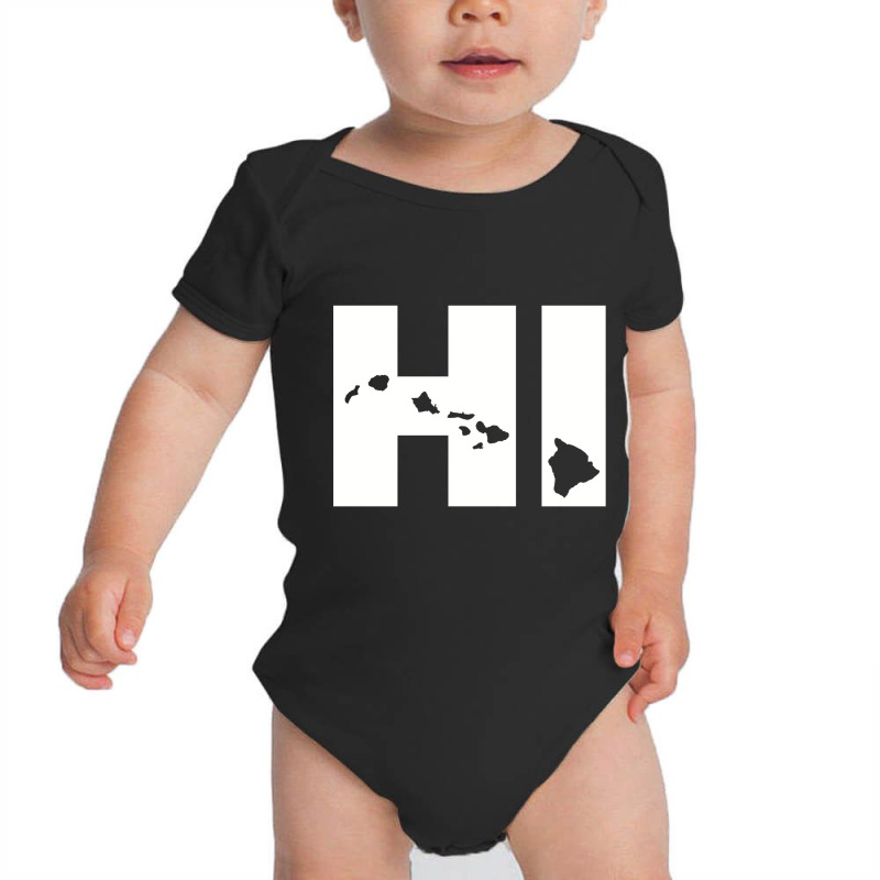 Hi Hawaii Map Pullover Hoodie Baby Bodysuit | Artistshot