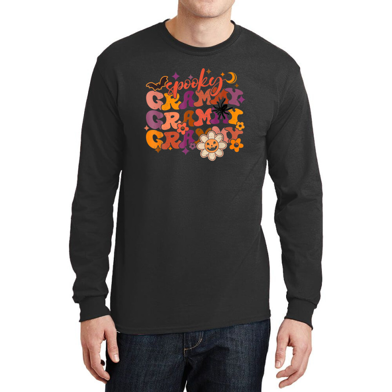 Wavy Groovy Spooky Grammy Faboolous Grammy Hallowe Long Sleeve Shirts | Artistshot