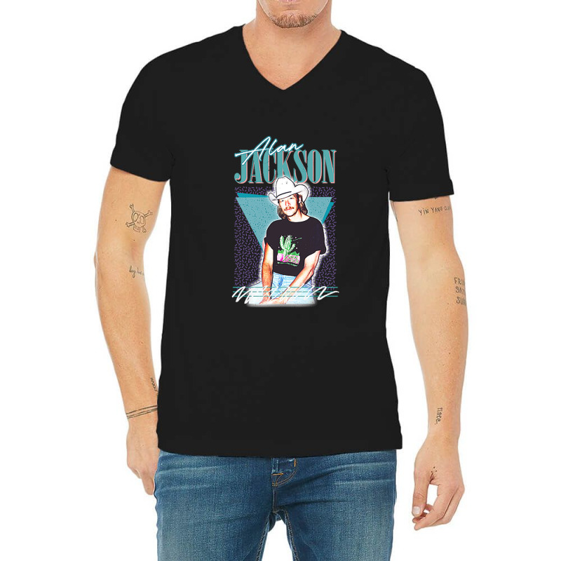 Alan Jackson  Conception De Ventilateur De Style D V-neck Tee | Artistshot