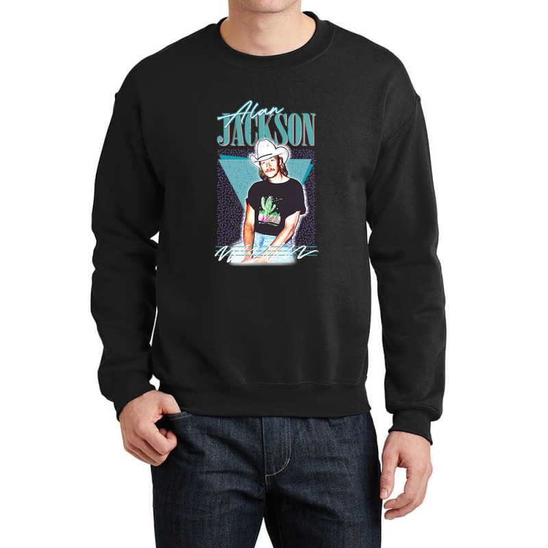 Alan Jackson  Conception De Ventilateur De Style D Crewneck Sweatshirt | Artistshot