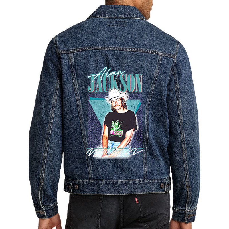 Alan Jackson  Conception De Ventilateur De Style D Men Denim Jacket | Artistshot