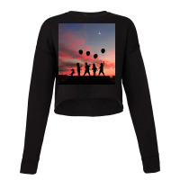 Kids And Balloons Cropped Sweater | Artistshot