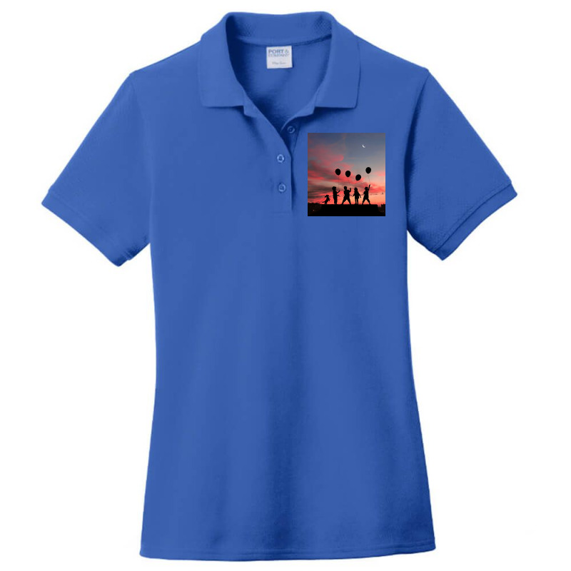 Kids And Balloons Ladies Polo Shirt | Artistshot