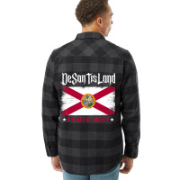 Desantisland State Of Liberty Florida Map Fl Flag Flannel Shirt | Artistshot