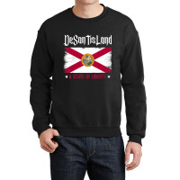 Desantisland State Of Liberty Florida Map Fl Flag Crewneck Sweatshirt | Artistshot