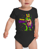 Mardi Gras Trex Dinosaur And Mardi Gras Lovers Mar Baby Bodysuit | Artistshot