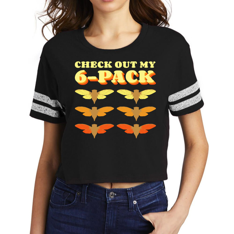 Invasion T  Shirt Check Out My Six Pack Cicada Pun Hilarious Design Gr Scorecard Crop Tee by lonzoskiles940 | Artistshot