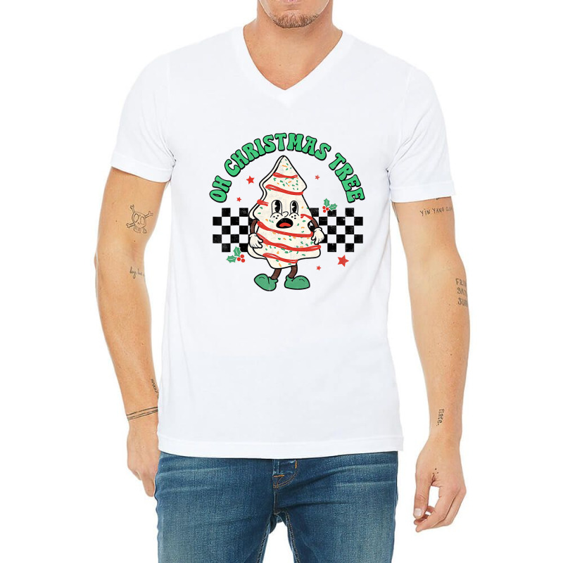 Oh Christmas Tree Cakes Debbie Becky Jen Groovy Re V-Neck Tee by bonne | Artistshot