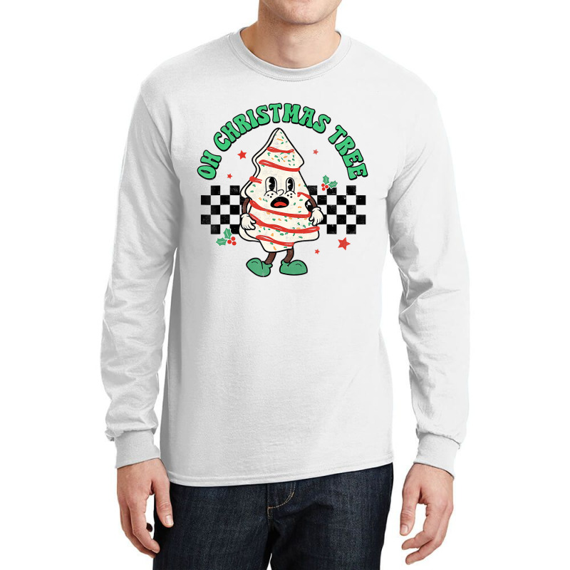 Oh Christmas Tree Cakes Debbie Becky Jen Groovy Re Long Sleeve Shirts by bonne | Artistshot