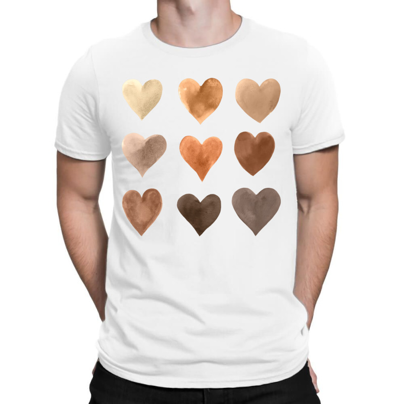 Diversity Heart Skin Tones Black Kindness Melanin T-shirt | Artistshot