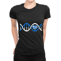 Greece Heart Greek Dna Greek Genetc Greek Roots Gr Ladies Fitted T-shirt | Artistshot