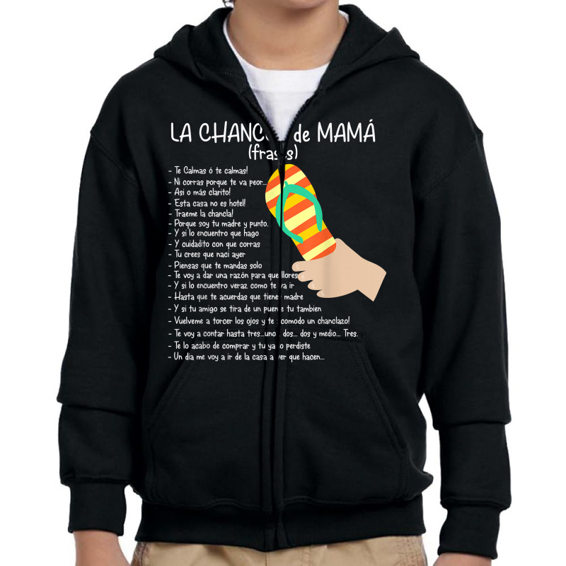 La Chancla T Shirt Sarcastic Humor Latin Vintage P Youth Zipper Hoodie by ervanm | Artistshot