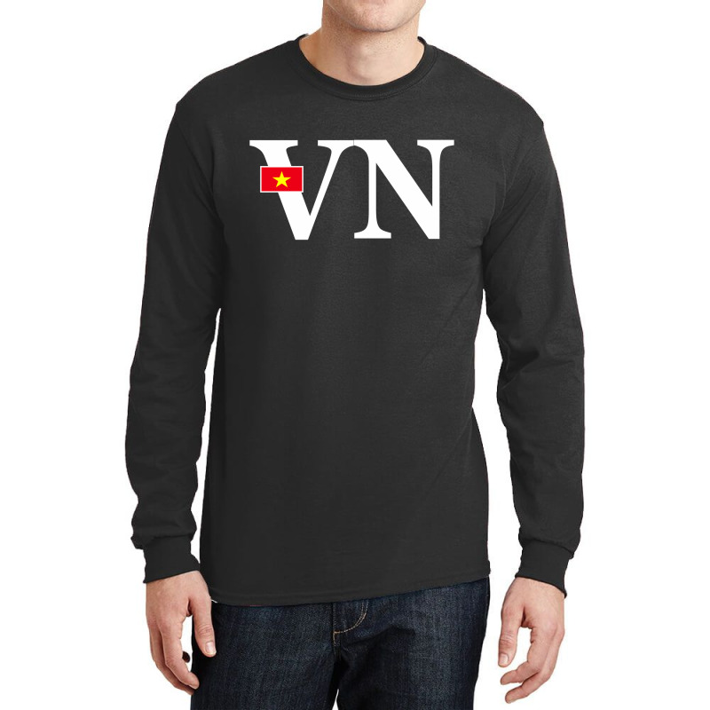 Vietnam Flag And Country Initials Long Sleeve Shirts by cidolopez | Artistshot