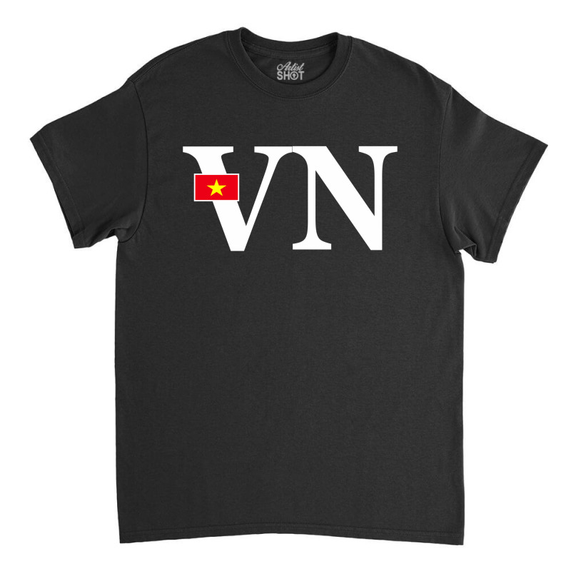 Vietnam Flag And Country Initials Classic T-shirt by cidolopez | Artistshot