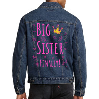 Big Sister Finally Iii Hippie Men Denim Jacket | Artistshot