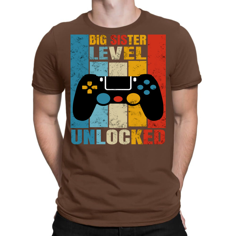 Big Sister Level Unlocked Funny Gamer Girl Gaming T-shirt | Artistshot