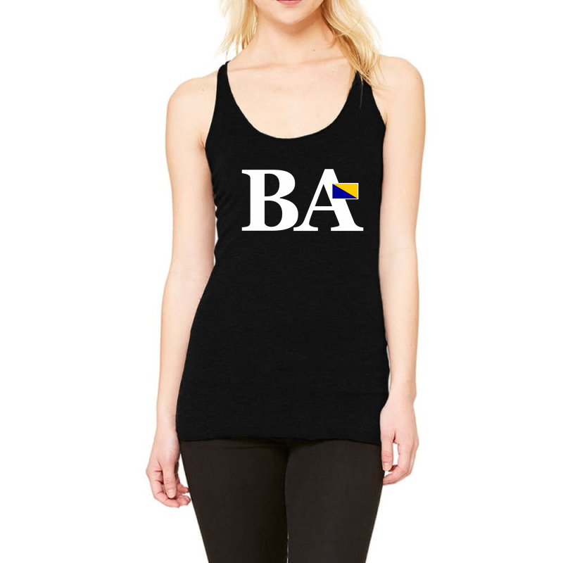 Bosnia And Herzegovina Flag And Country Initials Racerback Tank by cidolopez | Artistshot