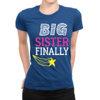 Big Sister Finally Funny Brothers Boygirl Aestheti Ladies Fitted T-shirt | Artistshot