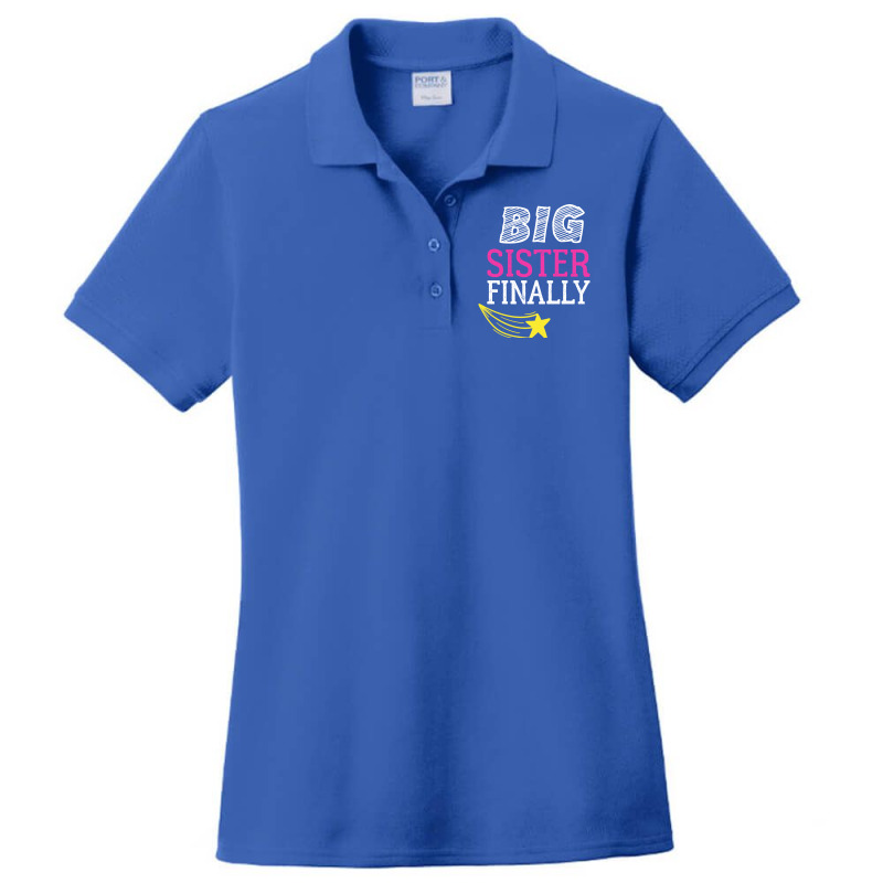 Big Sister Finally Funny Brothers Boygirl Aestheti Ladies Polo Shirt by tsusebdertih | Artistshot