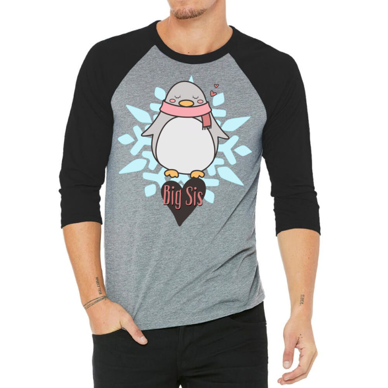 Penguin Big Sis Snowflake Travel 3/4 Sleeve Shirt by kuranaszondyv | Artistshot