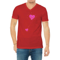 Pregnancy Announcement Pregnant Heart Girl Funny V-neck Tee | Artistshot